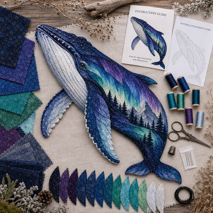 ⏳🌌🌌Last Day 50% OFF - 🐺Northern Lights Wildlife DIY Patchwork Kit