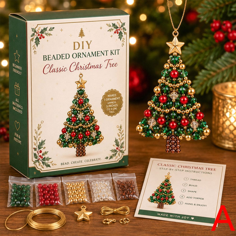 🎅🎅 2026 Christmas Gift 50% Off--DIY Christmas Tree Beaded Ornament Kit