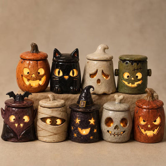 🎃Spooky Cottagecore Monster Tealight Holders
