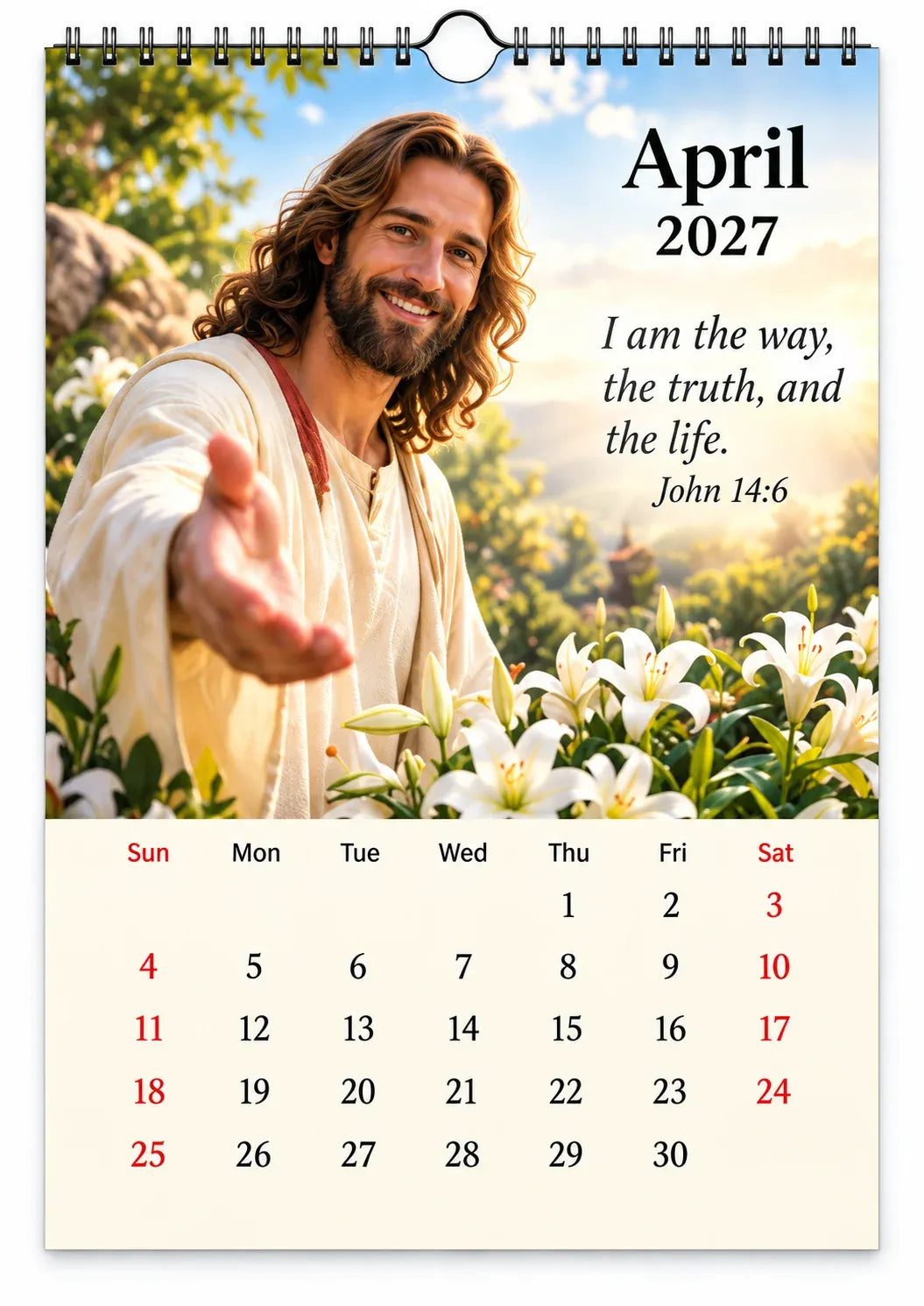 ✝️✝️ 2027 Seasons of Faith Wall Calendar | 12 Months of Christian-Inspired Artwork, Peaceful Countryside Scenes & Shepherd Imagery for Home, Prayer Spaces & Meaningful Gifts 🌿