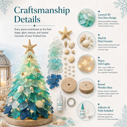🌊🌊✨ DIY 3D Sea Glass Art Kit – Coastal & Christmas Collection