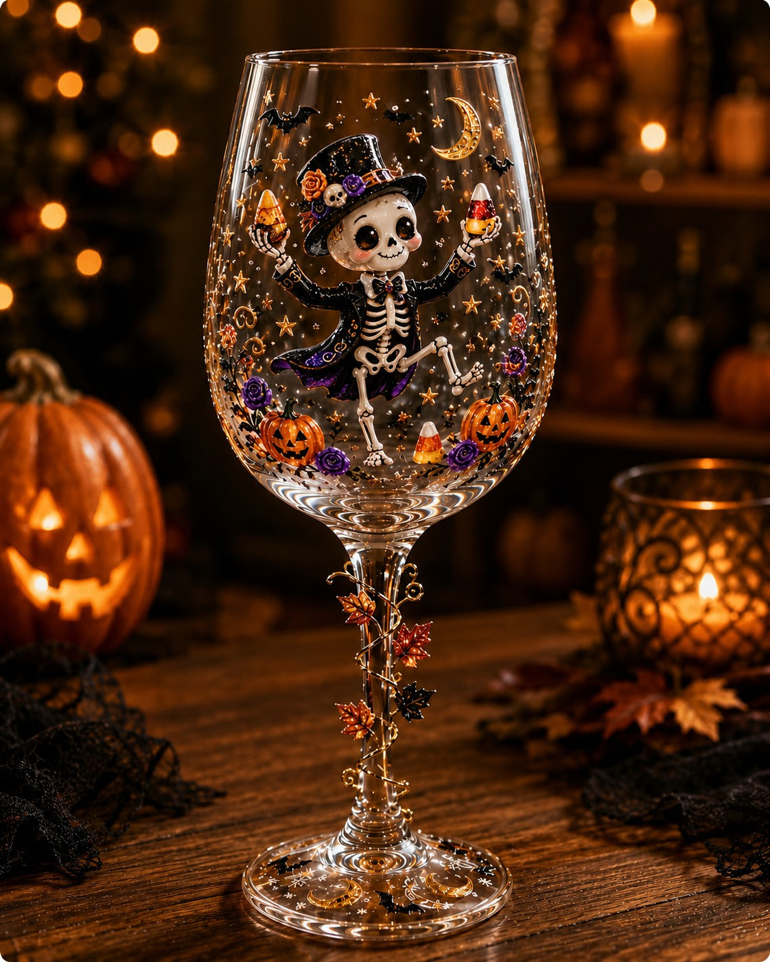 🔥🔥🎁Halloween  Wine Glass Collection Gift Box Set✨