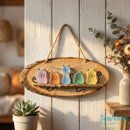 😻😻  Super Cute Sea Glass Cat Wall Hanging 💕✨🐾