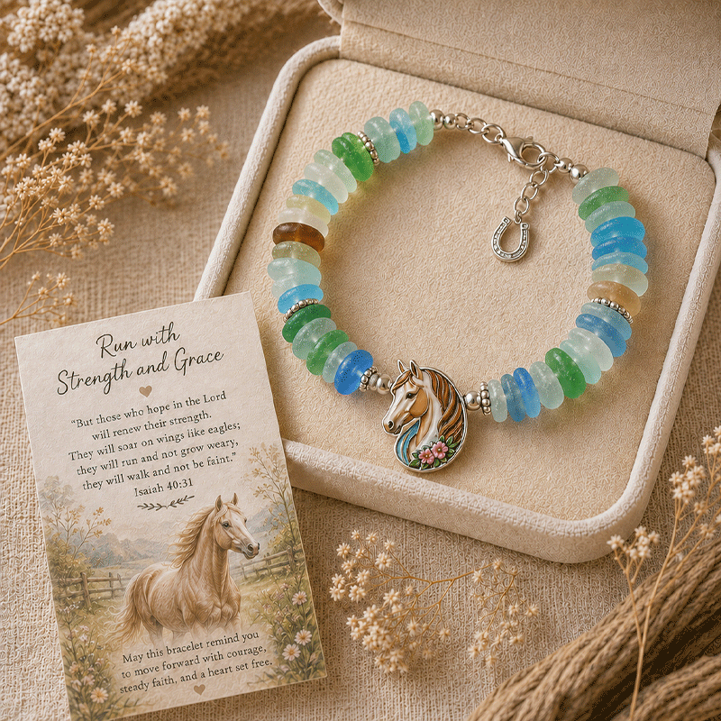 🔥🔥50% Off Last Day - 🩵 Sea Glass Blessing Bracelet