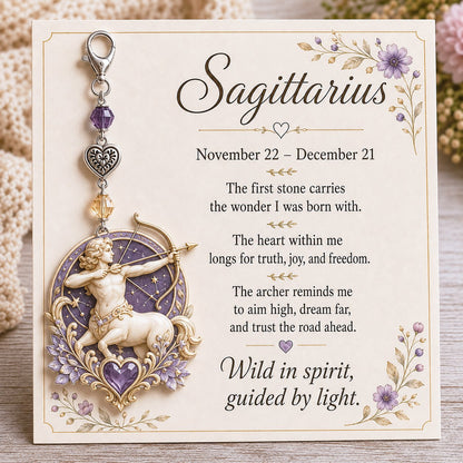 🎅🎅 2026 Christmas Gift 50% Off--✨  Commemorative keychains and cards featuring the birthstones of the 12 zodiac signs