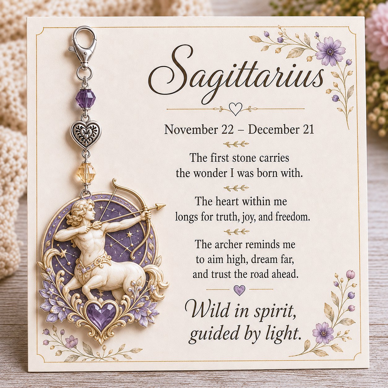 🎅 2026 Christmas Gift 50% Off--✨  Commemorative keychains and cards featuring the birthstones of the 12 zodiac signs