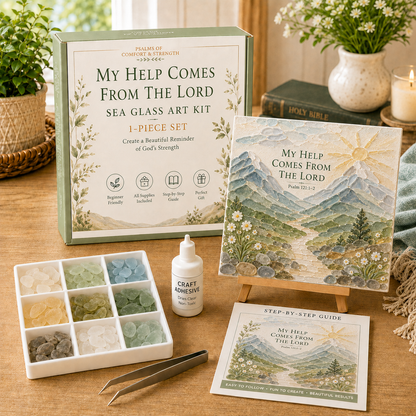 ✝️✝️ Psalms of Comfort & Strength Sea Glass Art Kit