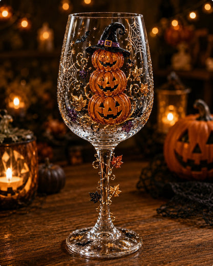🔥🎁Halloween  Wine Glass Collection Gift Box Set✨