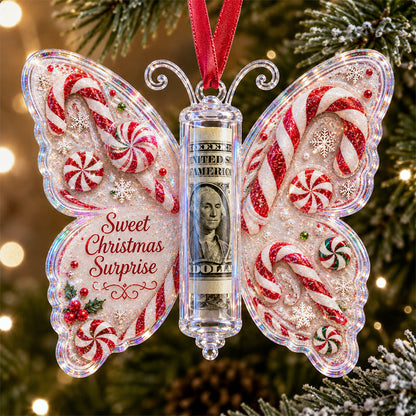 🎅 2026 Christmas Gift 50% Off--🦋💵 Christmas Cash Gift Butterfly Ornament – Holiday Money Holder Keepsake 🎄✨