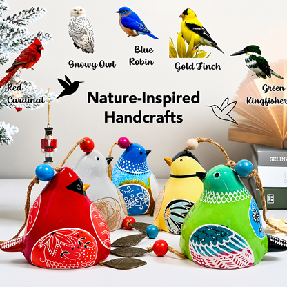 Hand-Painted Ceramic Bird wind Chimes (Handmade by Jordan Maynard)-Buy 2 Free Shipping