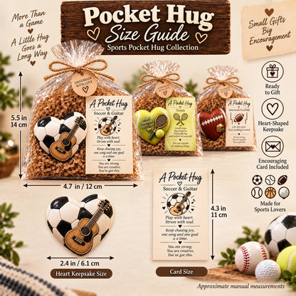 🏆🏆  Sports Pocket Hug – Inspirational Keepsake Gift for Athletes & Sports Lovers ❤️