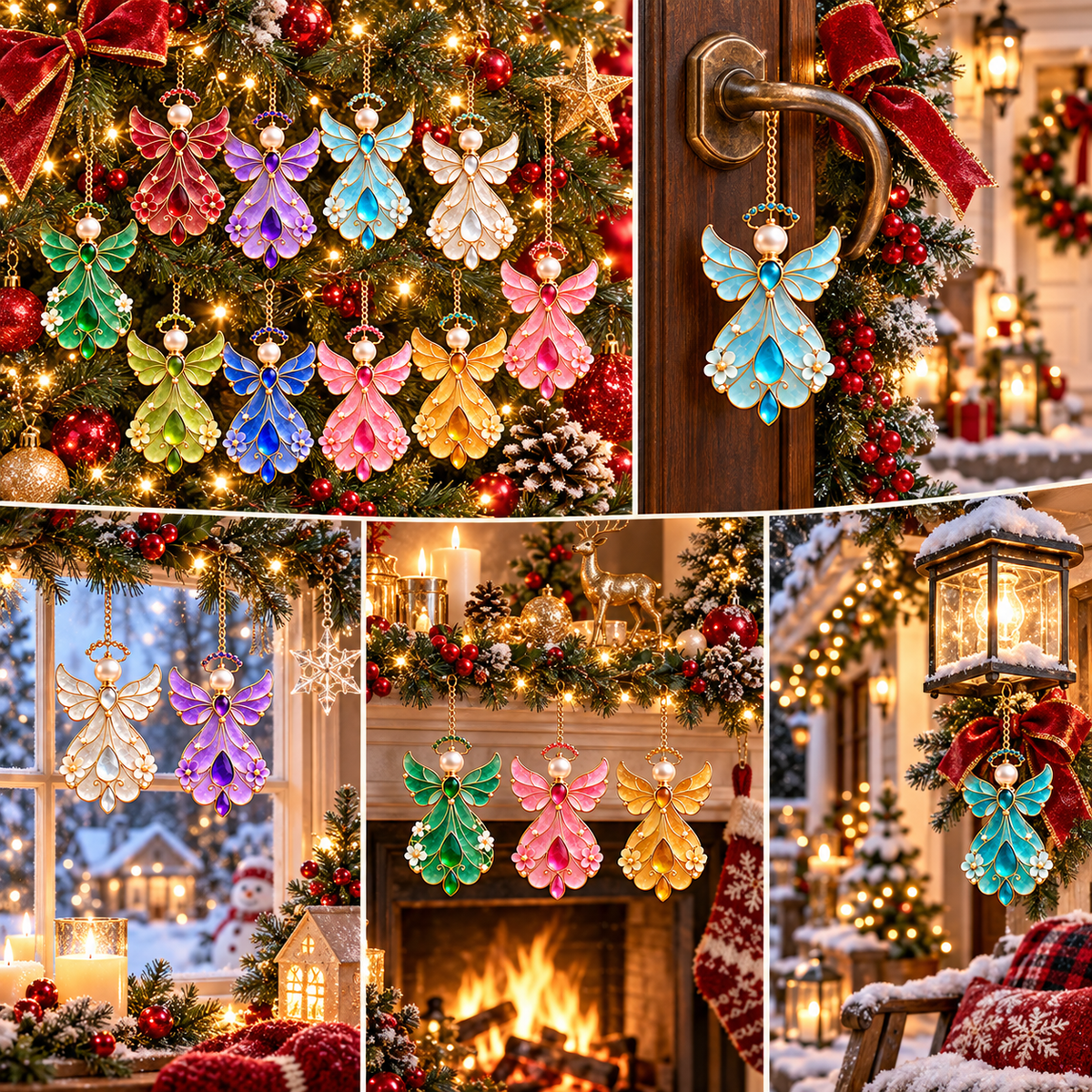 🔥LAST DAY 50% OFF🔥 - 12-Month Birthstone Angel Ornament Collection – Stained Glass Christmas Tree Decorations & Meaningful Keepsake Gifts