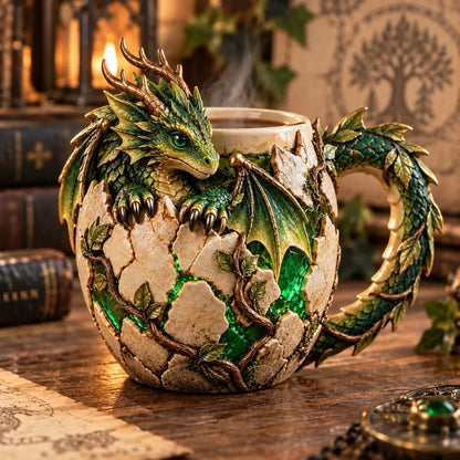 ⏳⏳ Last Day 50% OFF – 🐉 Dragonbound RealmsTM Sculpted Dragon Mug Collection | 6 Fantasy Realm Designs with Raised 3D Dragon Details ☕
