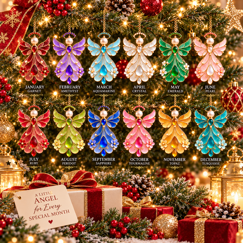 🔥LAST DAY 50% OFF🔥 - 12-Month Birthstone Angel Ornament Collection – Stained Glass Christmas Tree Decorations & Meaningful Keepsake Gifts
