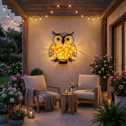 Charming Solar Owl Light for Garden & Patio