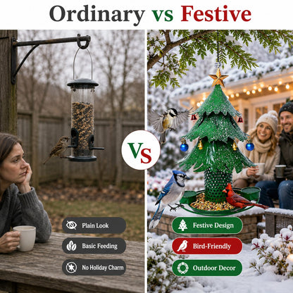 🔥HOT SALE 49% OFF🎄Christmas Tree Bird Feedera🐦Festive Backyard Holiday Decor✨