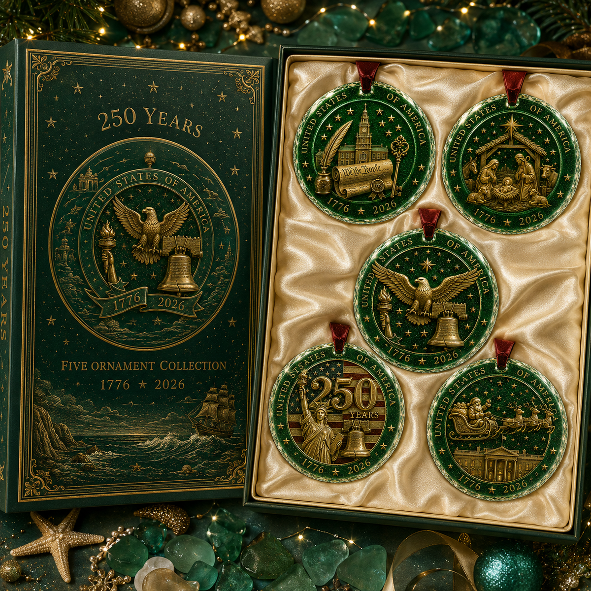 🎅 🎅 2026 Christmas Gift 50% Off--Celebrate 250 Years of America 🇺🇸 | 2026 250th Anniversary Christmas Ornament – A Meaningful Patriotic Keepsake & Holiday Gift