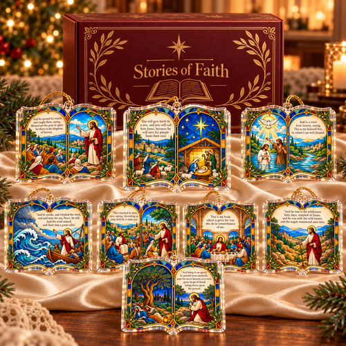 📖 Stories of Faith — Bible Story Acrylic Ornaments Collection