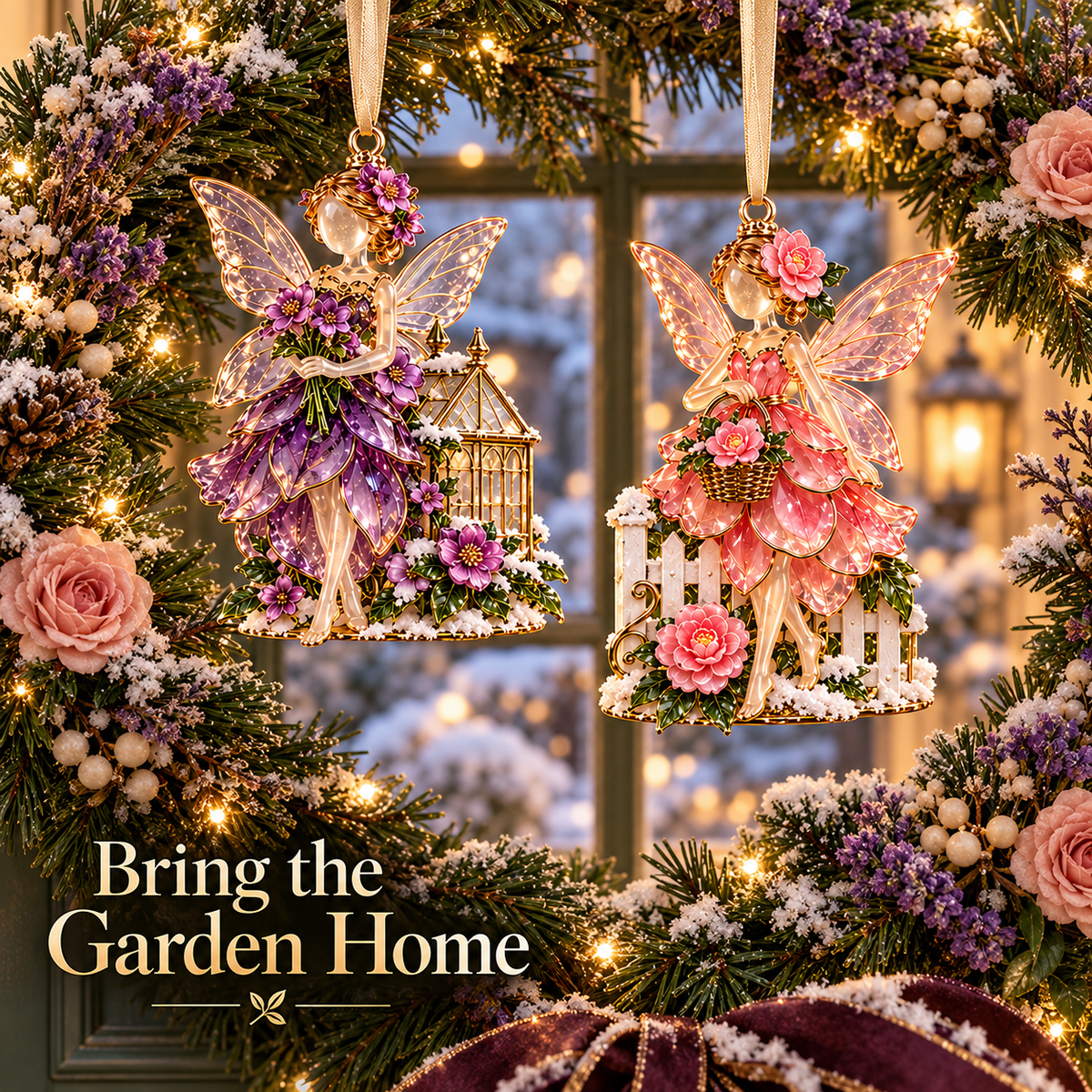 ⏳ Last Day 50% OFF - Winter Garden Fairies – 6 Enchanting Christmas Ornament Designs