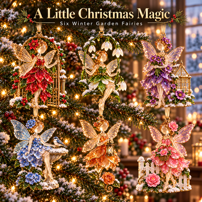 ⏳ Last Day 50% OFF - Winter Garden Fairies – 6 Enchanting Christmas Ornament Designs