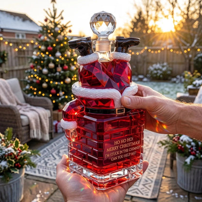 🎅 2026 Christmas Gift 50% Off--💥 Pre-order: 49% Off – Santa Stuck in the Chimney Whiskey Bottle
