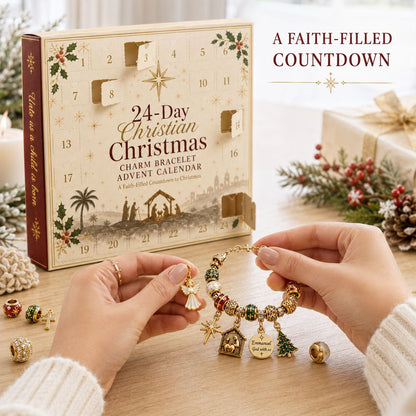 🎅🎅 2026 Christmas Gift 50% Off--🎄24-Day Christian Christmas Charm Bracelet Advent Calendar