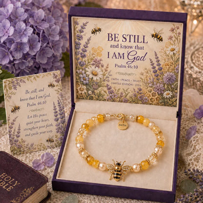 🎅 2026 Christmas Gift 50% Off--✝️ Psalm 46:10 Faith Bracelet | Limited Edition 2026 Christian Jewelry with 7 Meaningful Nature Symbols, Gemstone-Style Beads & Scripture Gift Box 🤍