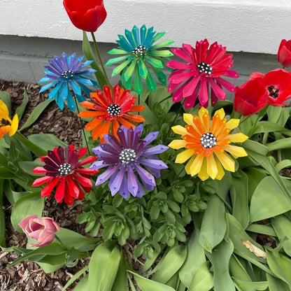 🔥Hot Sale - 49% OFF🔥Handcrafted Metal Zinnia Flower Garden Stake