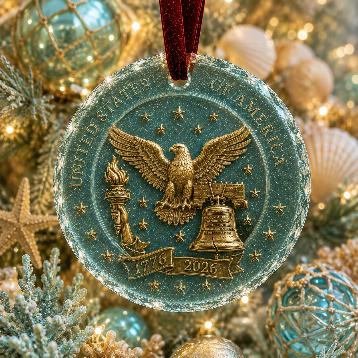 🎅 🎅 2026 Christmas Gift 50% Off--Celebrate 250 Years of America 🇺🇸 | 2026 250th Anniversary Christmas Ornament – A Meaningful Patriotic Keepsake & Holiday Gift