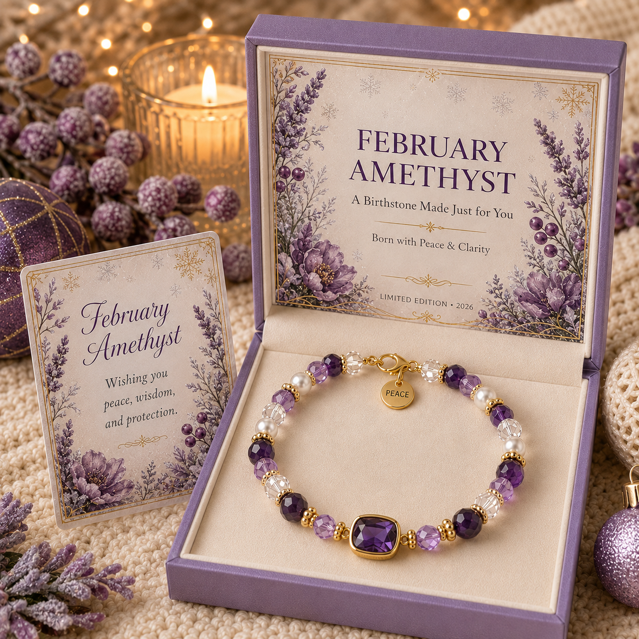 🎅  2026 Christmas Gift 50% Off--💎 Birthstone Meaning Bracelet | Limited Edition 2026