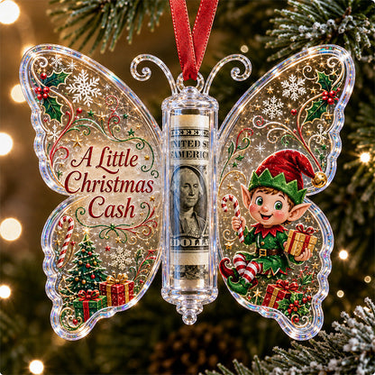 🎅 2026 Christmas Gift 50% Off--🦋💵 Christmas Cash Gift Butterfly Ornament – Holiday Money Holder Keepsake 🎄✨