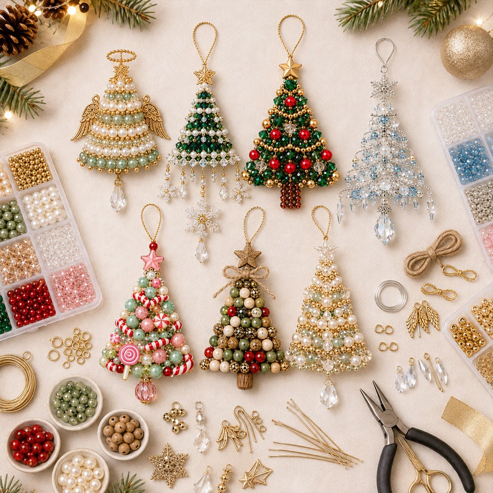 🎅🎅 2026 Christmas Gift 50% Off--DIY Christmas Tree Beaded Ornament Kit