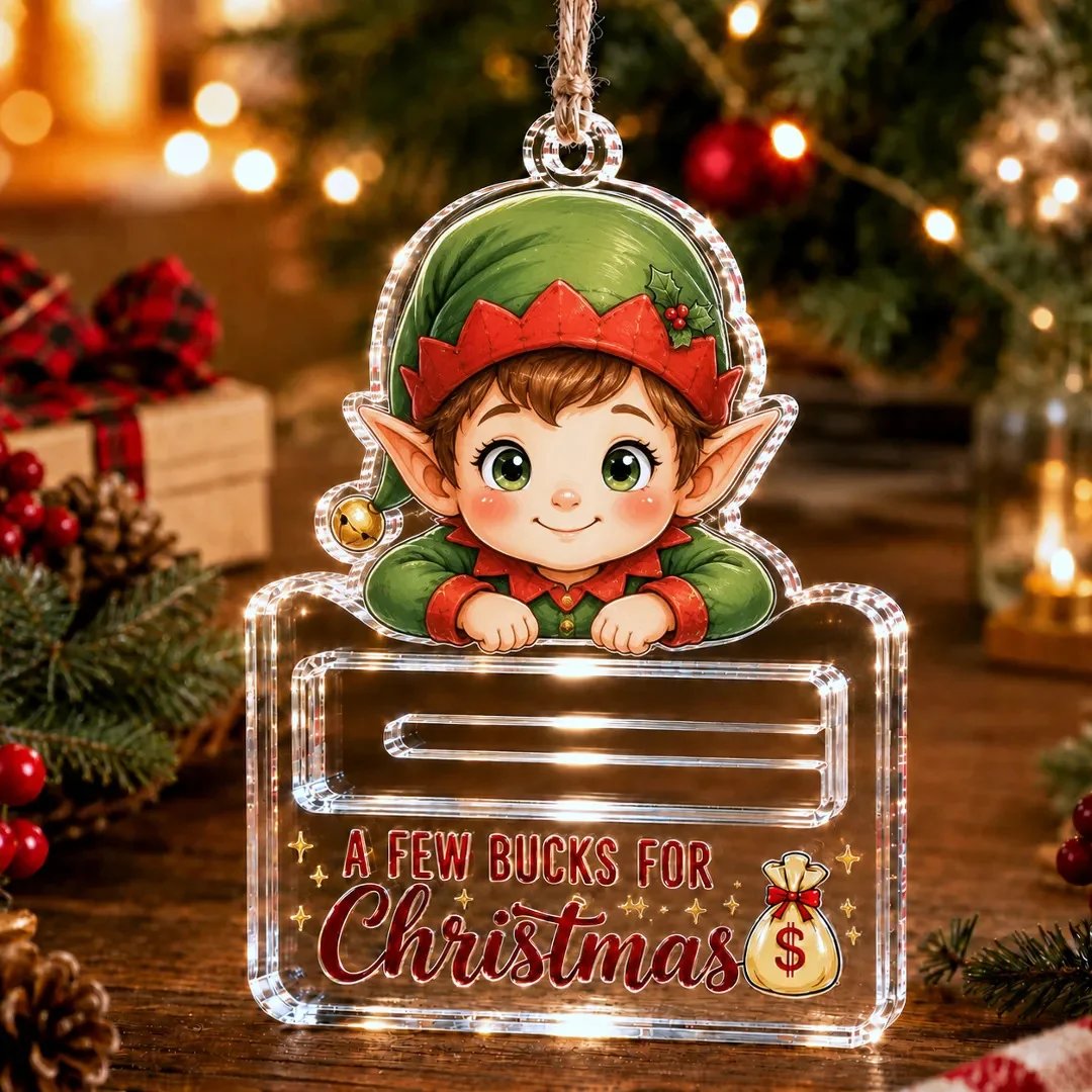 🔥Last Day 50% OFF - 🎄A Few Bucks For Christmas Crystal Acrylic Money Holder Ornament