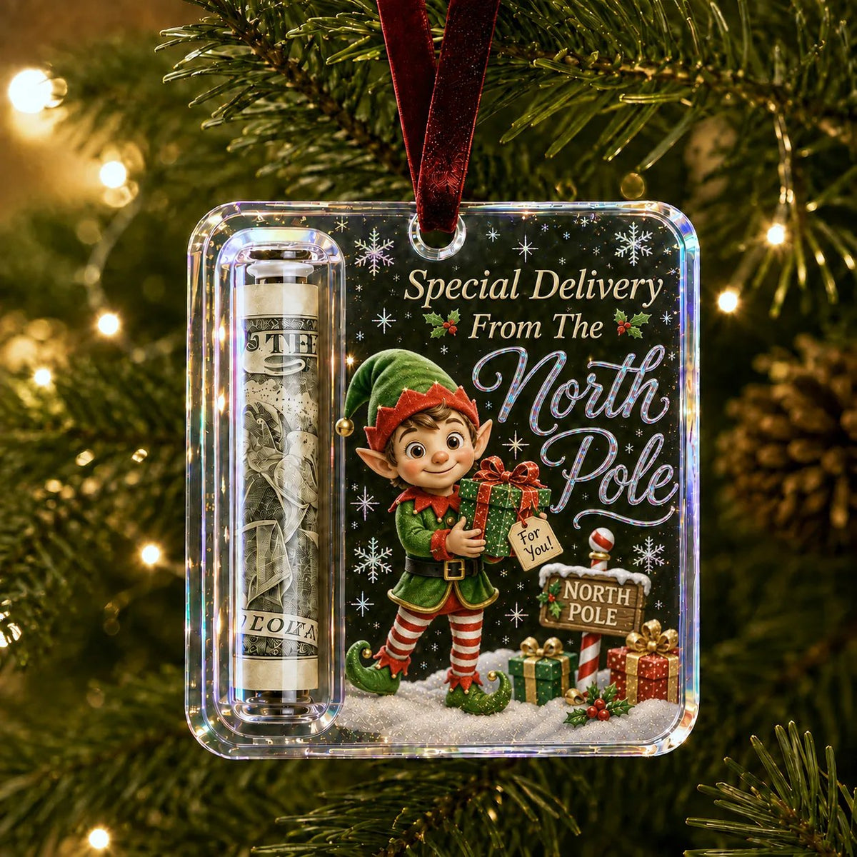 🔥Last Day 60% OFF - ✨🎄Christmas Cash Gift Holder Ornament