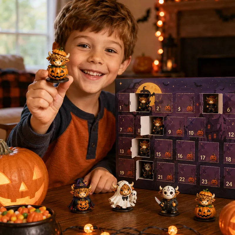🎅 2026 Christmas Gift 50% Off--🐮2026 Highland Cow Halloween Countdown Calendar