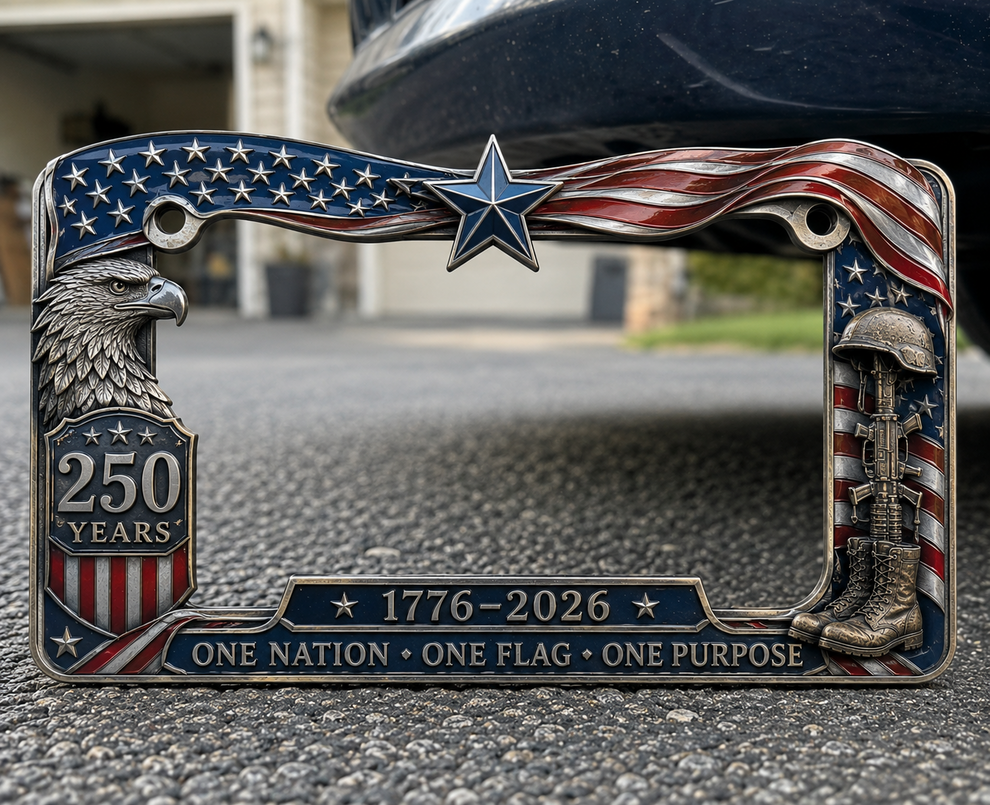 💯💯July 4th Gift Hot Sale--USA 250th Anniversary License Plate Frame – Limited Edition Freedom Tribute