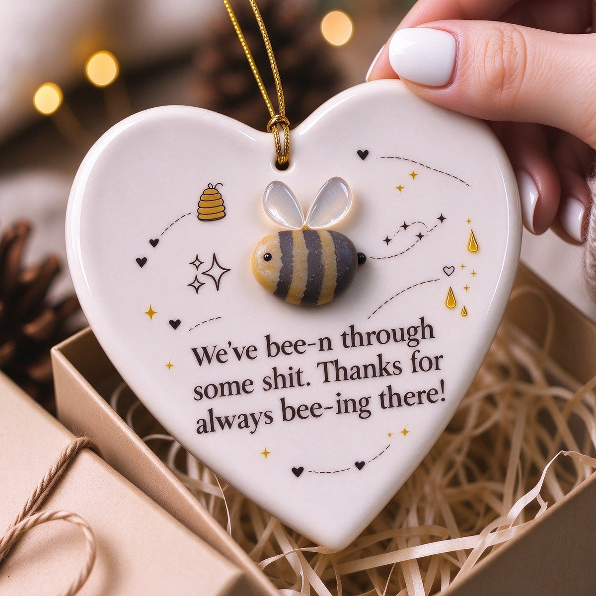 Funny Bee Sea Glass Keepsake