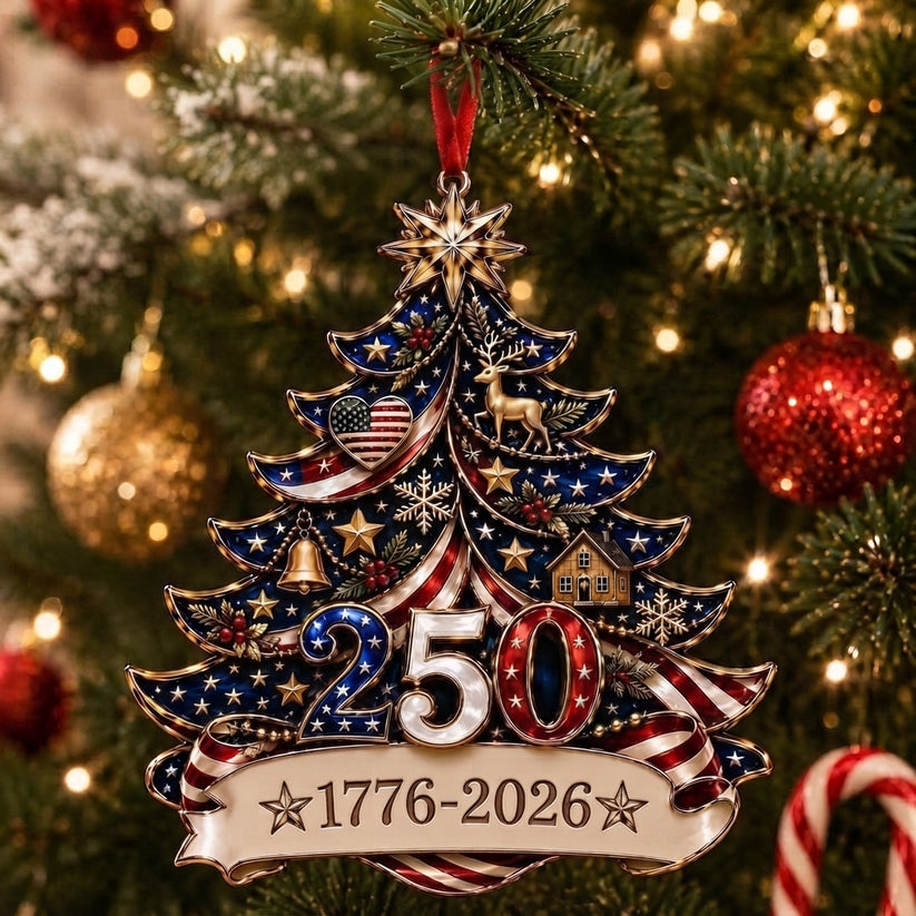 🏆 LIMITED TIME — 60% OFF FLASH SALE - America 250th Anniversary Christmas Ornament