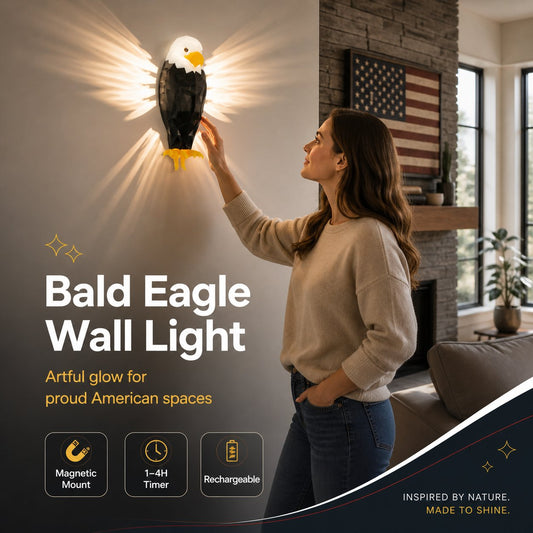 Sovereign Glow: The Elite Bald Eagle Wall Luminaire