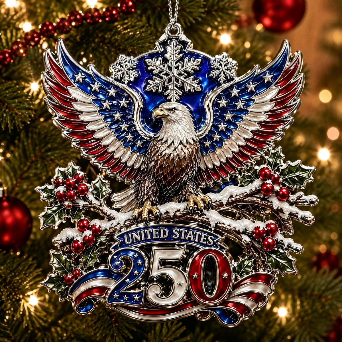 🏆 LIMITED TIME — 60% OFF FLASH SALE - America 250th Anniversary Christmas Ornament