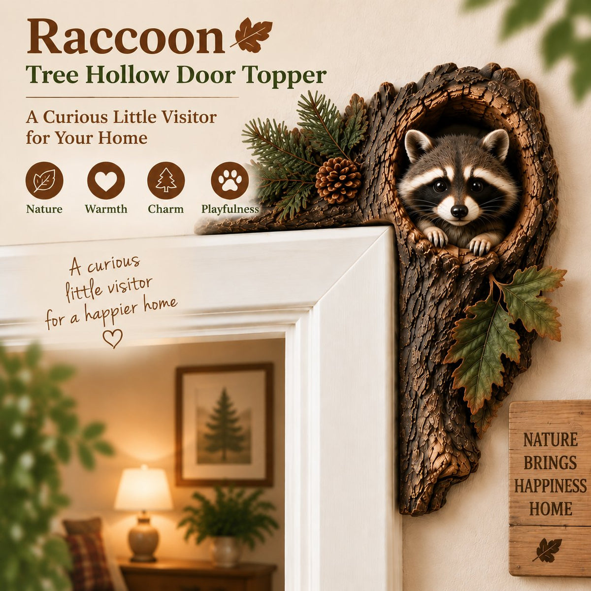 🎅 2026 Christmas Gift 50% Off--⏰LAST DAY 50% OFF 🐿️ 3D Chipmunk Tree Hollow Door Topper | Woodland Animal Doorway Decor For Cozy Nature Homes