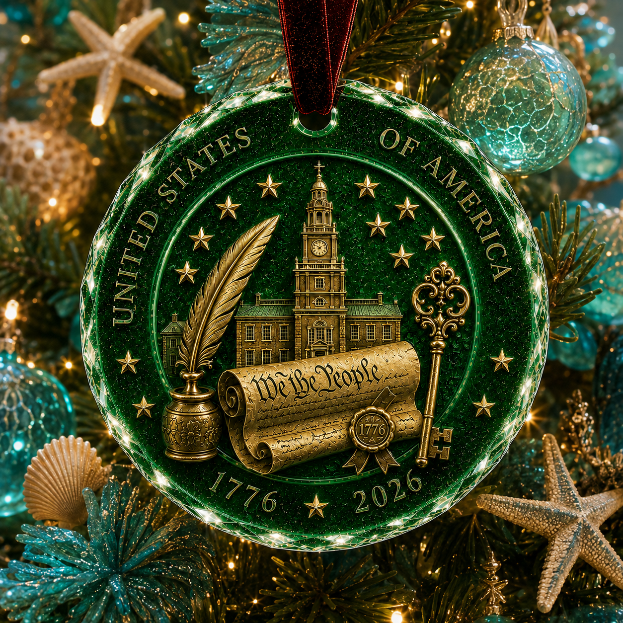 🎅 🎅 2026 Christmas Gift 50% Off--Celebrate 250 Years of America 🇺🇸 | 2026 250th Anniversary Christmas Ornament – A Meaningful Patriotic Keepsake & Holiday Gift