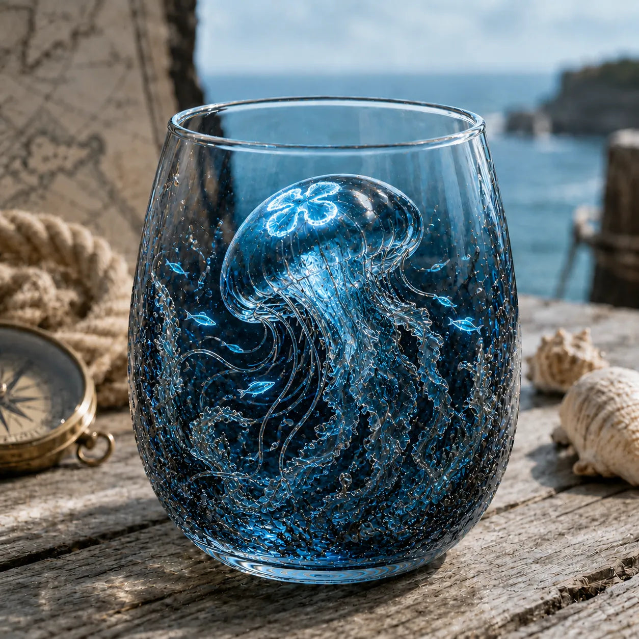 🌊Release The Kraken Pirate Glass Collection — 3-Piece Legendary Ocean Treasure Set - KRAKEN RISE GLass