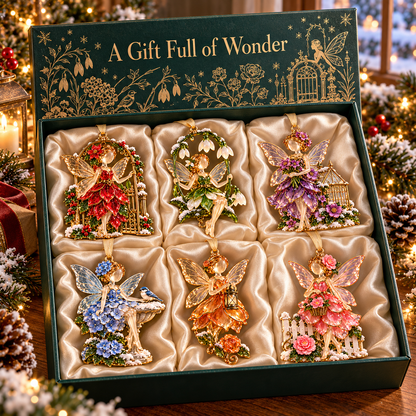 ⏳ Last Day 50% OFF - Winter Garden Fairies – 6 Enchanting Christmas Ornament Designs