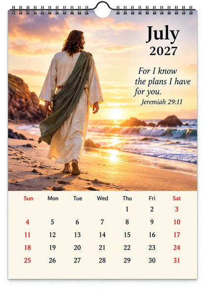 ✝️✝️ 2027 Seasons of Faith Wall Calendar | 12 Months of Christian-Inspired Artwork, Peaceful Countryside Scenes & Shepherd Imagery for Home, Prayer Spaces & Meaningful Gifts 🌿