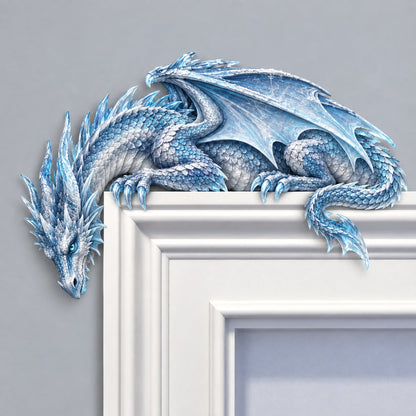 ⏳ Last Day 50% OFF – 🐉🔥 Sleeping Dragon Door Topper | Medieval Fantasy Dragon Guardian Wall Décor for Doorway, Gaming Room & Gothic Home 🏰✨