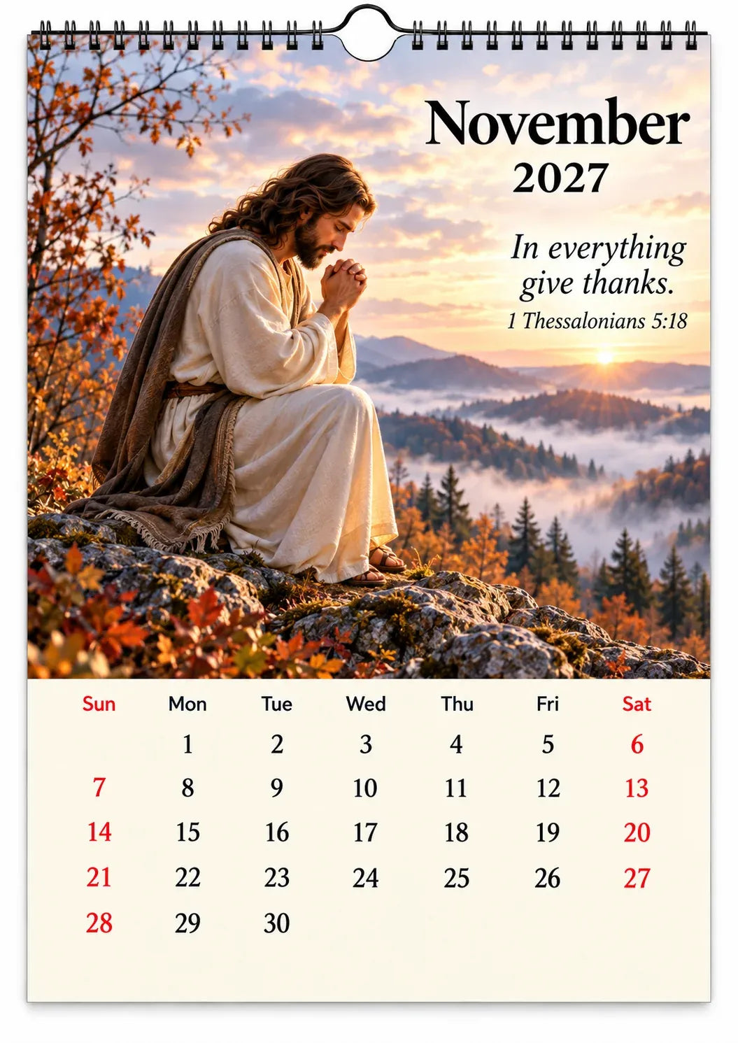 ✝️✝️ 2027 Seasons of Faith Wall Calendar | 12 Months of Christian-Inspired Artwork, Peaceful Countryside Scenes & Shepherd Imagery for Home, Prayer Spaces & Meaningful Gifts 🌿