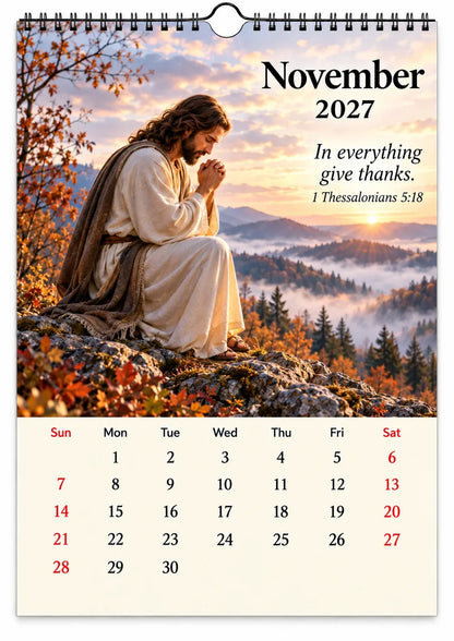 ✝️✝️ 2027 Seasons of Faith Wall Calendar | 12 Months of Christian-Inspired Artwork, Peaceful Countryside Scenes & Shepherd Imagery for Home, Prayer Spaces & Meaningful Gifts 🌿