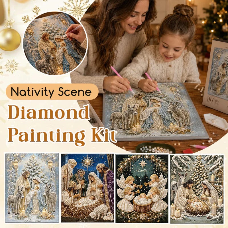 💥🏆🏆Nativity Scene Diamond Painting Kit | Jesus Christ Christmas Faith Art Decor