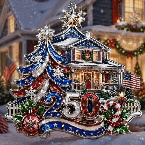 USA 250th Anniversary Christmas Ornament